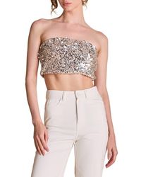 Endless Rose - Bead & Sequin Tube Top - Lyst