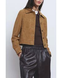 Mango - Suede Jacket - Lyst