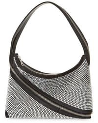 Coperni - Swipe Crystal Zip Baguette Handbag - Lyst