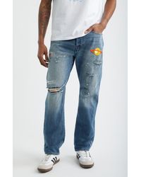 BBCICECREAM - Bb Geo Ripped Embroidered Jeans - Lyst