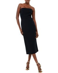 French Connection - Echo Strapless Crepe Midi Sheath Dress - Lyst