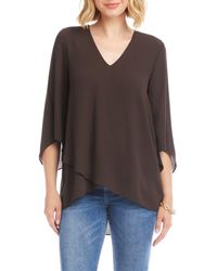 Karen Kane - Crossover Hem Asymmetric Top - Lyst