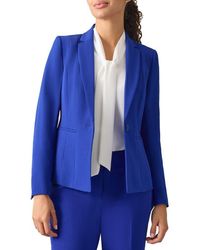 Kasper - Stretch Crepe One-Button Blazer - Lyst