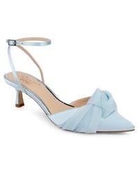 Badgley Mischka - Favor Ankle Strap Pointed Toe Kitten Heel Pump - Lyst