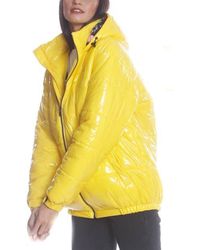 Members Only - Hi-Shine Chevron Quilt Puffer With Nickelodeon Mashup Print Lining Jacket - Lyst