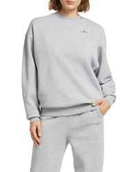 Alo Yoga - Accolade Crewneck Cotton Blend Sweatshirt - Lyst