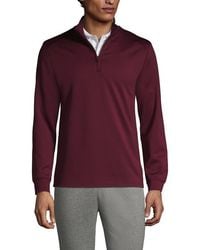 Lands' End - Moisture-Wicking Quarter-Zip Pullover Top - Lyst