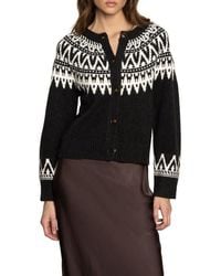 Sanctuary - Fair Isle Crewneck Cardigan - Lyst