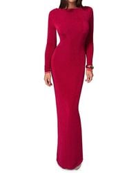 JLUXLABEL - Ashton Reversible Long Sleeve Knit Gown - Lyst