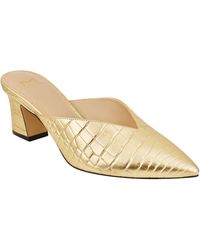 marc fisher snakeskin mules