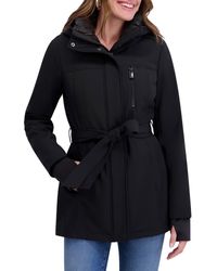 Kensie - Softshell Belted Jacket - Lyst