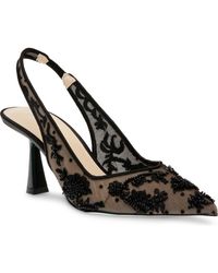 Betsey Johnson - Embellished Mesh Slingback Pumps - Lyst