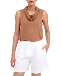 MARCELLA - Callie Cowl Neck Knit Top - Lyst