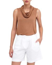 MARCELLA - Callie Cowl Neck Knit Top - Lyst