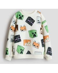 H&M - Printed Sweatshirt - Lyst