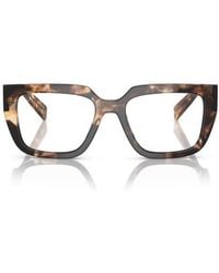 Prada - 52Mm Square Optical Glasses - Lyst