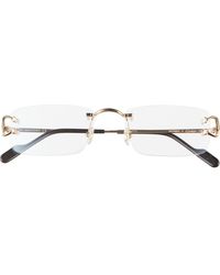 Cartier 59Mm Aviator Reading Glasses in Metallic for Men | Lyst