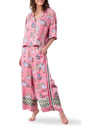 Printfresh - Cosmic Satin Pajamas - Lyst