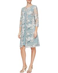 Alex Evenings - 84122202 Floral Embellished Matte Jersey Dress - Lyst