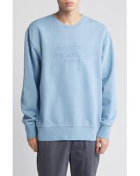 Saturdays NYC - Bowery Embroidered Cotton Sweatshirt - Lyst