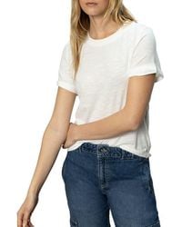 Sanctuary - Perfect Roll Sleeve Cotton T-Shirt - Lyst