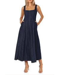 Petal & Pup - Callum Sleeveless Denim Maxi Dress - Lyst