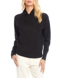 Karen Kane - Crossover Collar Sweater - Lyst