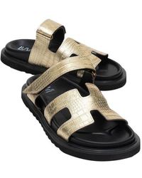 Forever & Always Shoes - Loana Leather Slide Sandal - Lyst