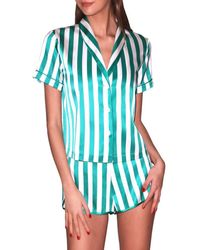 Fleur du Mal - Satin Pajama Top - Lyst