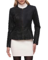 Bagatelle - Zip-Up Faux Leather Jacket - Lyst