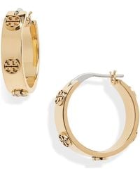 Tory Burch - Miller Goldtone Hoop Earrings - Lyst