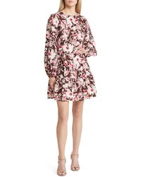 Chelsea28 - Floral Tiered Long Sleeve Dress - Lyst