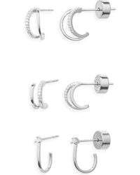 Nordstrom - Set Of 3 Demi Fine Dainty Huggie Hoop Earrings - Lyst