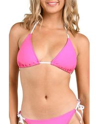 Citrus - Solid Triangle Bikini Top - Lyst