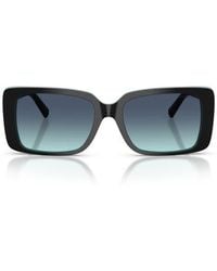 Tiffany & Co. - 55Mm Gradient Rectangular Sunglasses - Lyst