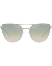 Armani Exchange - 56mm Gradient Mirrored Cat Eye Sunglasses - Lyst