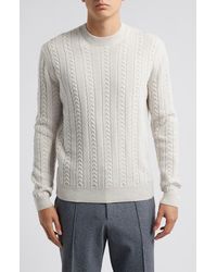 BOSS - Ermisto Virgin Wool & Cashmere Cable Sweater - Lyst