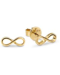DEVATA - Infinity Stud Earrings - Lyst