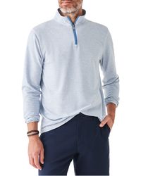 Faherty - Movement Stripe Quarter Zip Pullover - Lyst