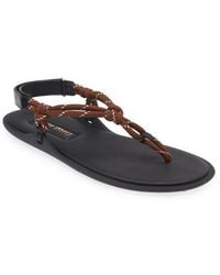 Miu Miu - Riviere Cord & Leather Sandal - Lyst