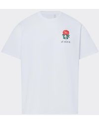 le PERE - Embroidered Flower Tee - Lyst