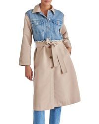 Steve Madden - Soraya Mixed Media Coat - Lyst