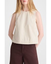 Madewell - Stripe Denim Boxy Shell Top - Lyst