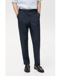 Mango - Drawstring Straight Leg Poplin Pants - Lyst