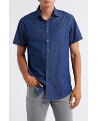 Rodd & Gunn - Clarkes Bay Floral Short Sleeve Cotton Button-Up Shirt - Lyst