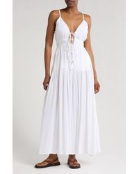 Elan - Tie Front Cover-Up Maxi Dress - Lyst