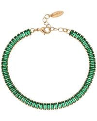 Ettika - Crystal Baguette Chain Anklet - Lyst