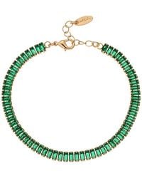Ettika - Crystal Baguette Chain Anklet - Lyst