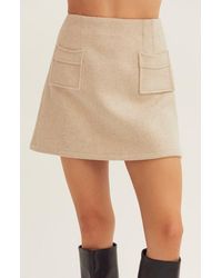 Crescent - Wool Blend Mini Skirt - Lyst