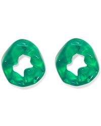 Completedworks - Scrunched Resin Stud Earrings - Lyst